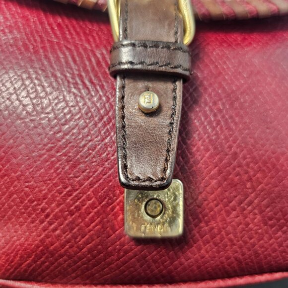 Fendi Vintage Two Way Deep Burgundy Leather - Slider Strap Includes COA 1970s - Picture 8 of 16